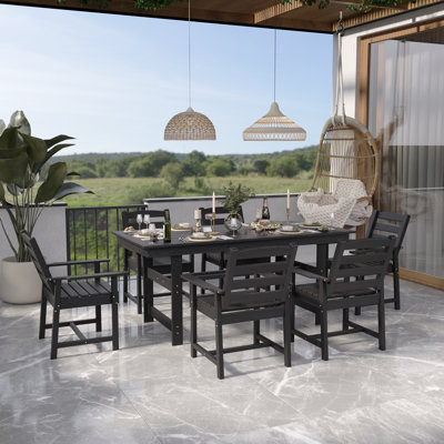 6-Person 70.9" Outdoor Dining Set with Armchairs by Gracie Oaks