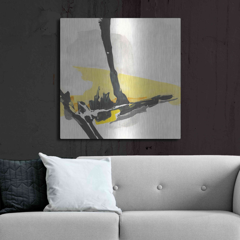Art mural en métal Wrought Studio «Creamy Yellow IV» par Chris Paschke, H 36 po x l 36 po