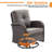 Aristil 5-Person PE Wicker Outdoor Patio Conversation Set With Swivel Glider Chair And Cushions-120284802