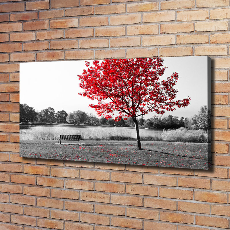 Red Tree - No Frame Print on Canvas
