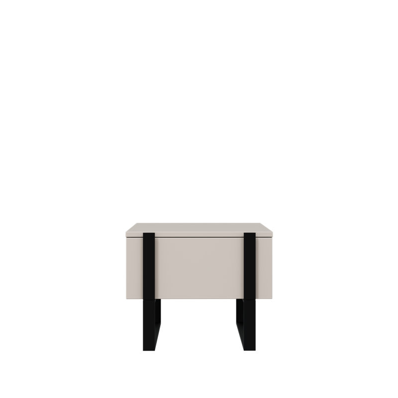 Alcadio bedside table, Cashmere/Black