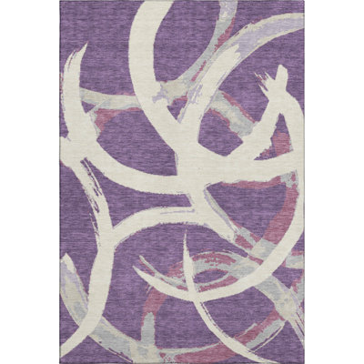 Premium Machine Washable Mayfield AMF1022 Circles Rug