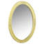 Coiffeuse de luxe dorée avec miroir ovale et 3 tiroirs de rangement, parfait pour les bijoux de maquillage, console de meuble-lavabo de fabrication élégante de haute qualité, matériau