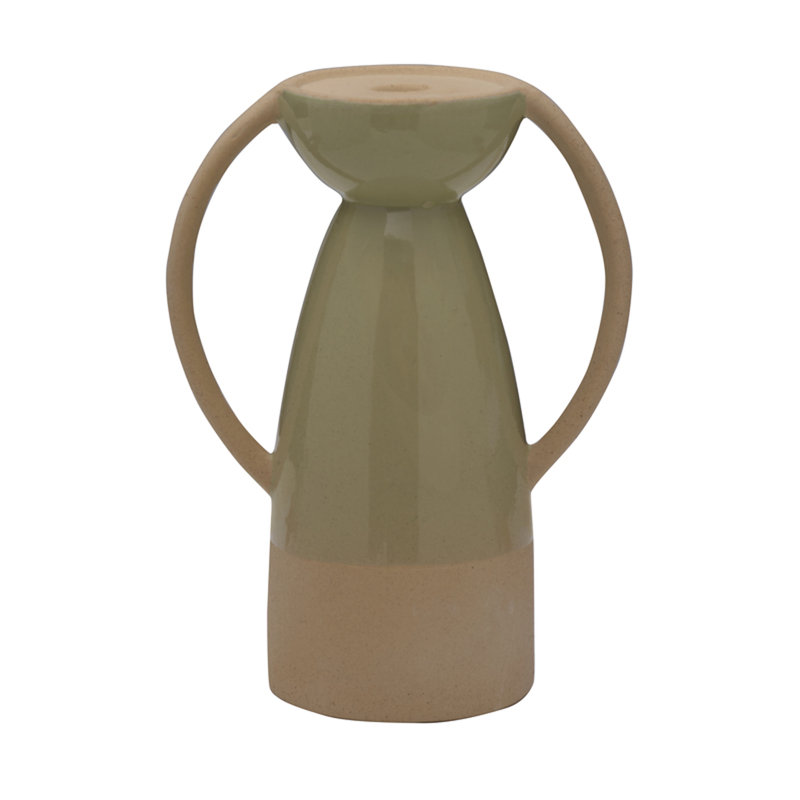 Elements 10" H Ceramic Tabletop Candlestick