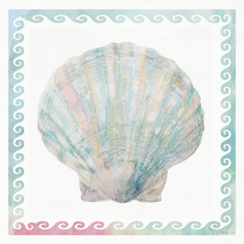 Pastel coquille 1 sur toile, H 12 po x l 12 po