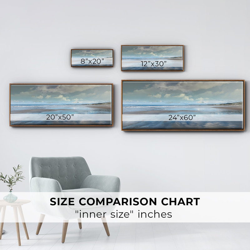 Reflecting- Framed Canvas, 8" H x 20" W