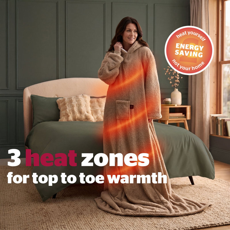 Silentnight Snugsie Usb Heated Wearable Blanket, Natural