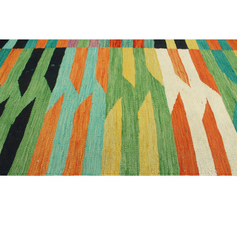 Modern Flatweave Abdalla Red Rug