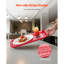 Plastic Serving Trays 17x10.35 Inch Anti-Slip Eating Food Trays 2-Pack