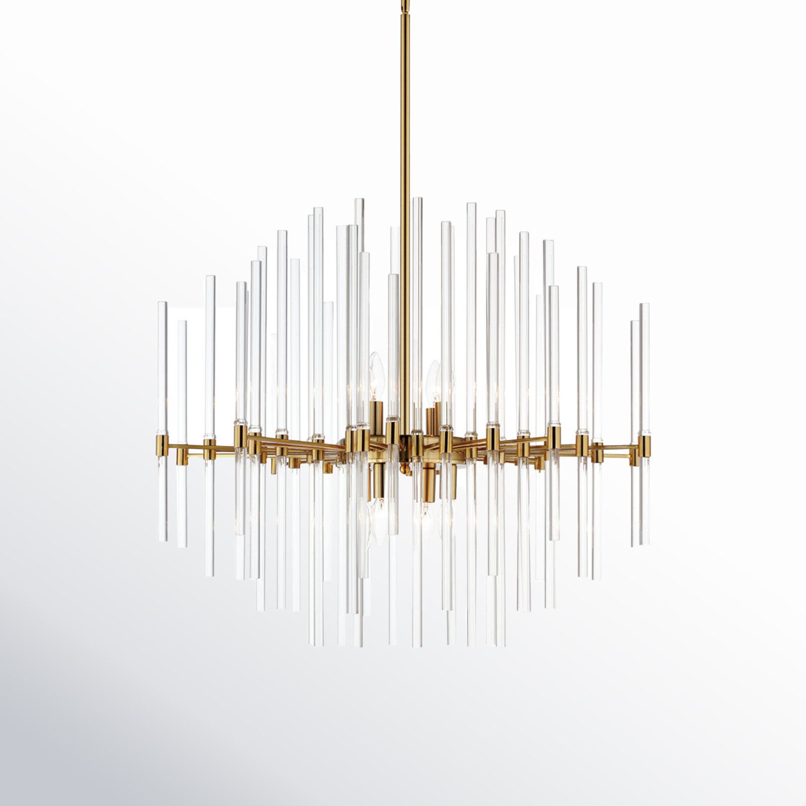 Chadley 8-Light Chandelier, Heritage Gold, 25.5" H x 28.5" W x 28.5" D