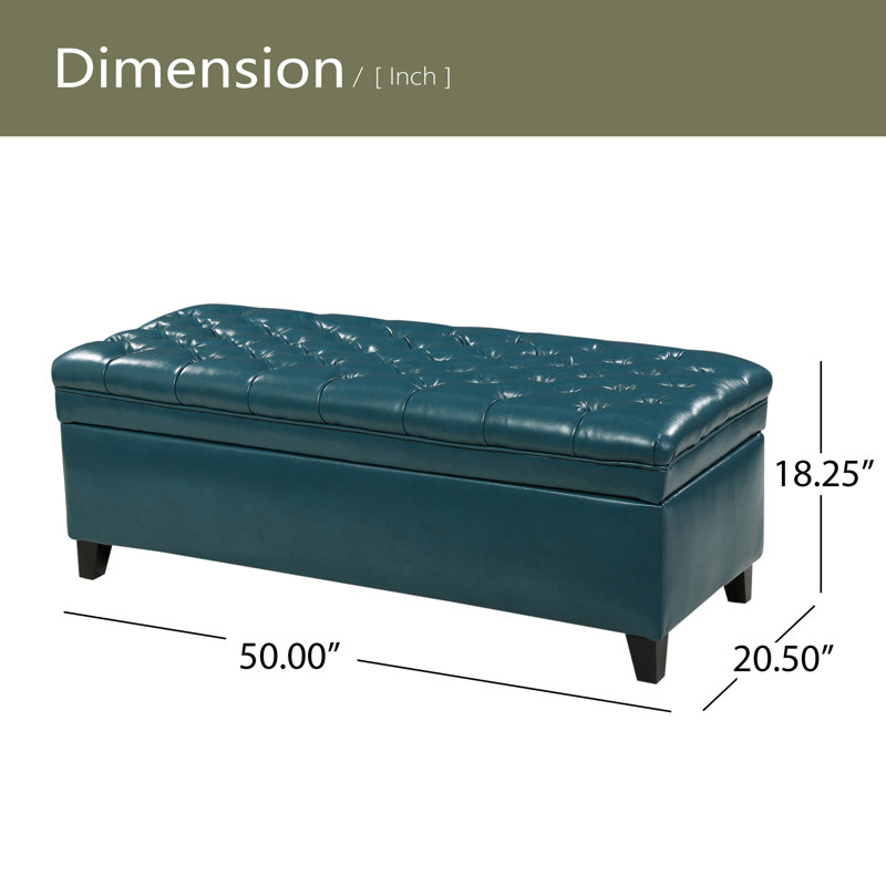 OTTOMAN DE RANGEMENT, Sarcelle