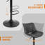 Ensemble de 4 tabourets de bar réglables modernes avec dossier en cuir synthétique-623266314