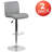 Nusbaum Vinyl Adjustable Height Barstool with Rolled Seat and Chrome Base-628948602