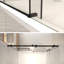 Porte de douche coulissante simple sans cadre de 56 à 60 po x 76 po H, verre trempé transparent de 5/16 po (8 mm), quincaillerie en acier inoxydable de qualité supérieure, noir mat-123984587