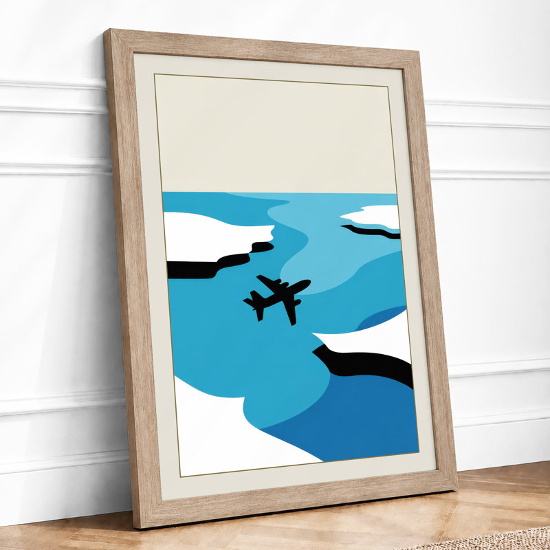 Airplane Above Clouds Modern - Print, A1 - 84.1 x 59.4 cm, Oak