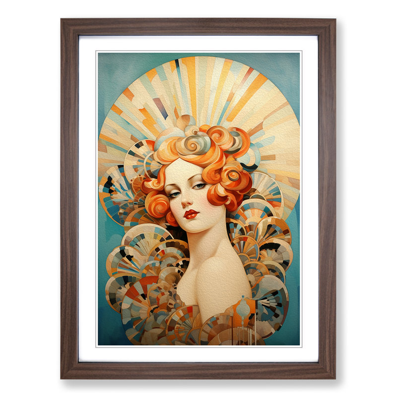Seashell Deco - Framed Print, 34cm H x 25cm W x 2cm D, Walnut Framed
