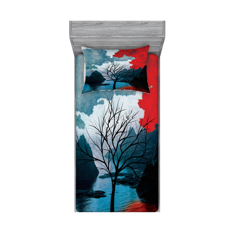 Microfiber Sheet Set, Twin Sheet Set with Fitted Sheet