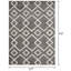 Tapis d'intérieur gris en polyester tissé à la machine Eliot-743786870