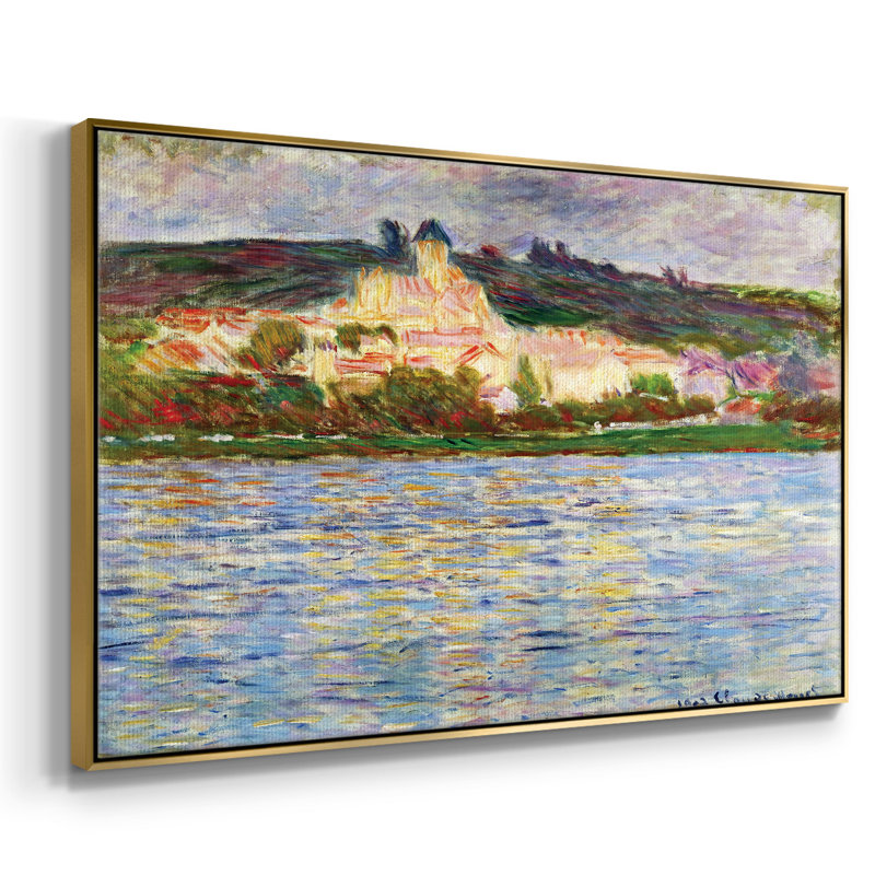 Vetheuil, 1902, reproduction d'art sur toile, H 27 po x l 41 po x P 2 po, Or