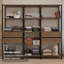  Armoire modulaire multi-usages pour l'organisation de la chambre à coucher avec armoire à 4 tiroirs et tablettes ouvertes L 78 po - noir / brun-287830998