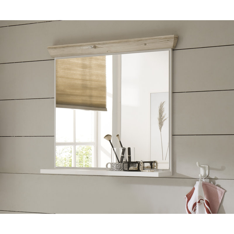 Theres Engineered Wood Flat Wall Mirror, 72cm H x 80cm W