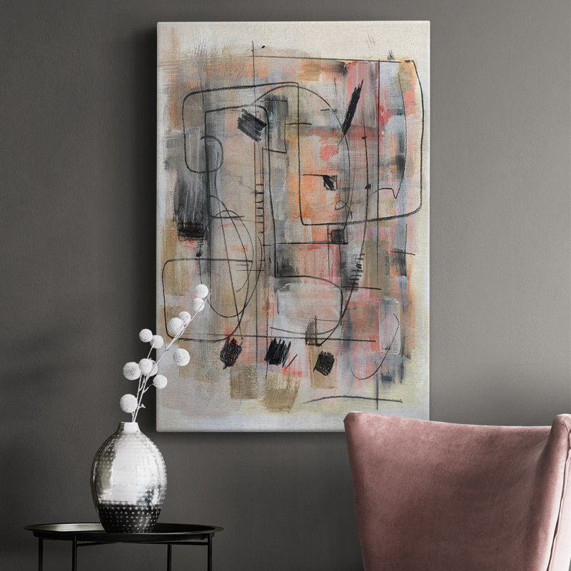 Walled City - peinture sur toile tendue, L 12 po x H 18 po