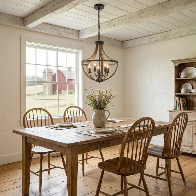5-light Farmhouse Lantern Pendant Light