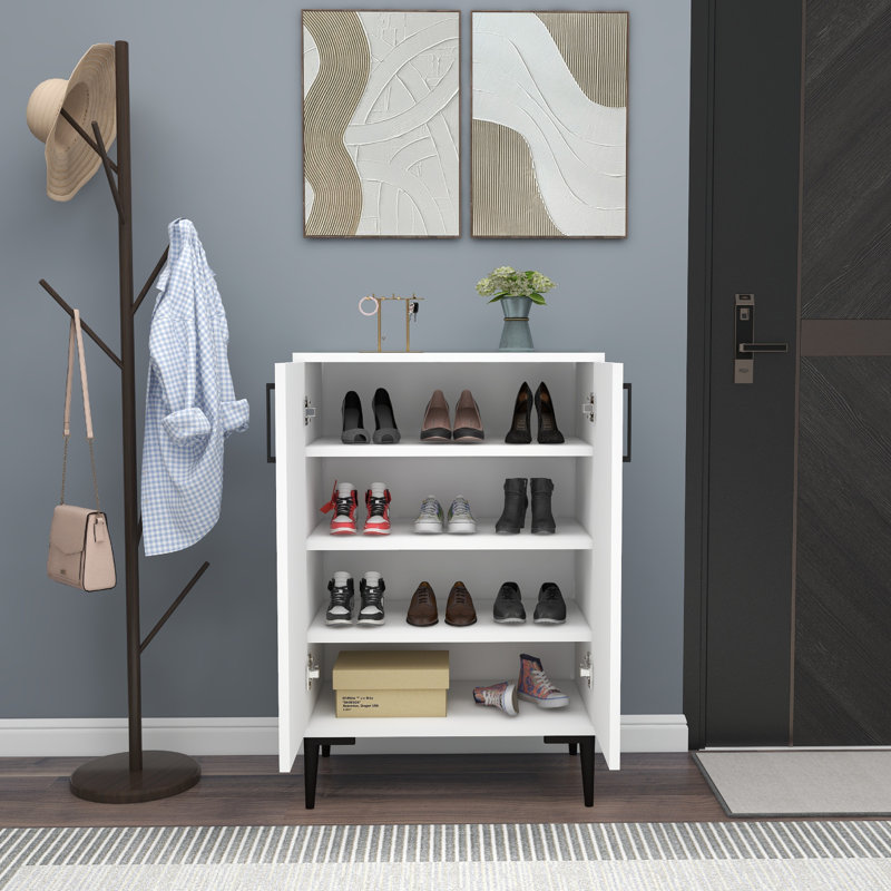 Shoe Storage Cabinet Ruby , White