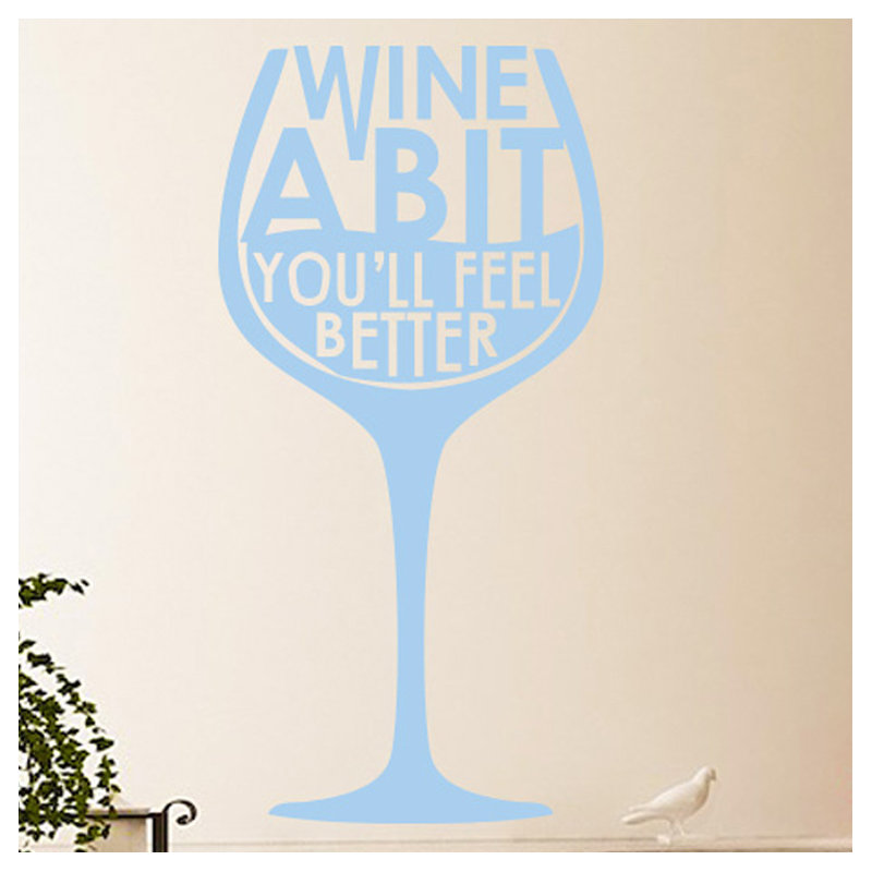 Food & Beverage Wall Decal, Light Blue, Large