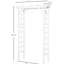 Treillis de jardin en bois blanc de 85 po pour la cérémonie, structure d'escalade pour l'extérieur, embellissement de la cour arrière, cadre en bois massif, décoration de mariage simple de 85 po, vignes, abat-jour avec barrière,
