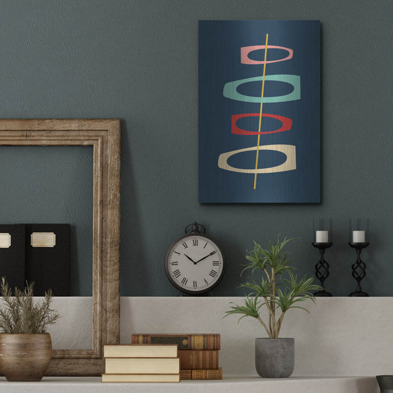 Ivy Bronx «Mid Century Modern» par Gary Williams, art mural en métal, H 16 po x l 12 po