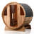 Hongyuan 4-Person  Rustic Cedar Barrel Sauna with Hariva heater