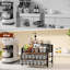 Organisateur de coin café - Station-café pour comptoir, porte-capsules K-Cup en métal et en bois, panier de rangement pour dosettes de café