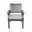 Chaise de salle à manger d'extérieur moderne en aluminium avec coussin (ensemble de 2)