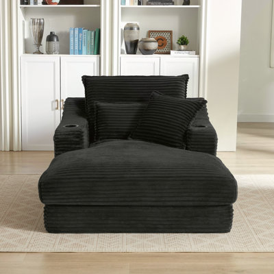 Canapé à compression confortable de 47,24 pouces de style moderne avec coussin unique, chaise longue pour salon, chambre à coucher, appartement, bureau