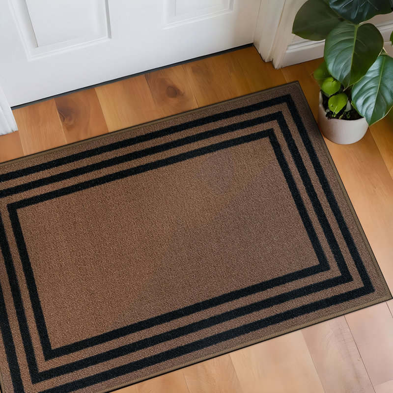 Tapis d'intérieur tissé à la machine Bolk, 2'x3', Brown