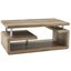 Table basse moderne à trois niveaux avec rangement à plusieurs niveaux et cadre robuste pour le salon ou le bureau-1868453340