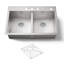 Vault™ Double Bowl Kitchen Sink with Single Faucet Hole-65097706