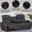 Canapé en microfibre gris foncé Wendell