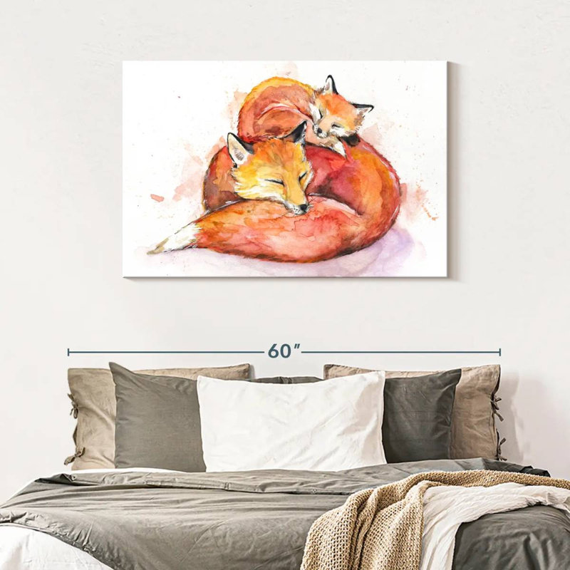 Brampt Foucault's Foxes, 30" H x 45" W