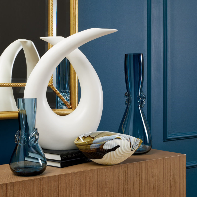 Knot Vase, Blue, 11.5" H x 5.5" W x 5.5" D