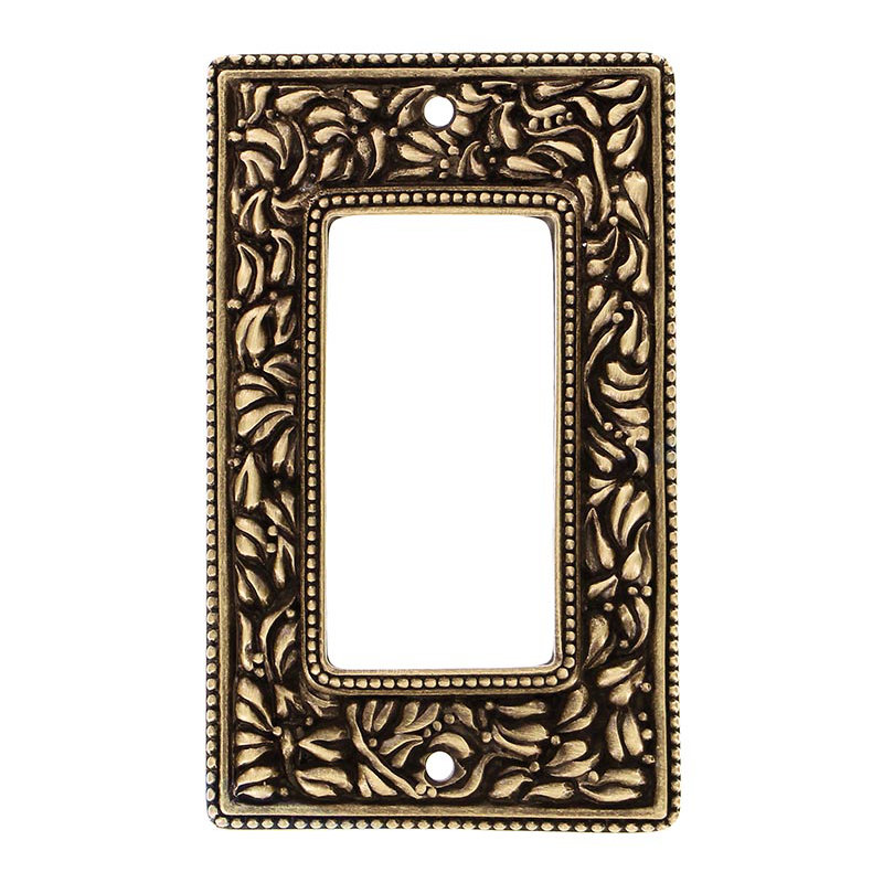 San Michele 1-Gang Rocker Wall Plate, Antique Brass
