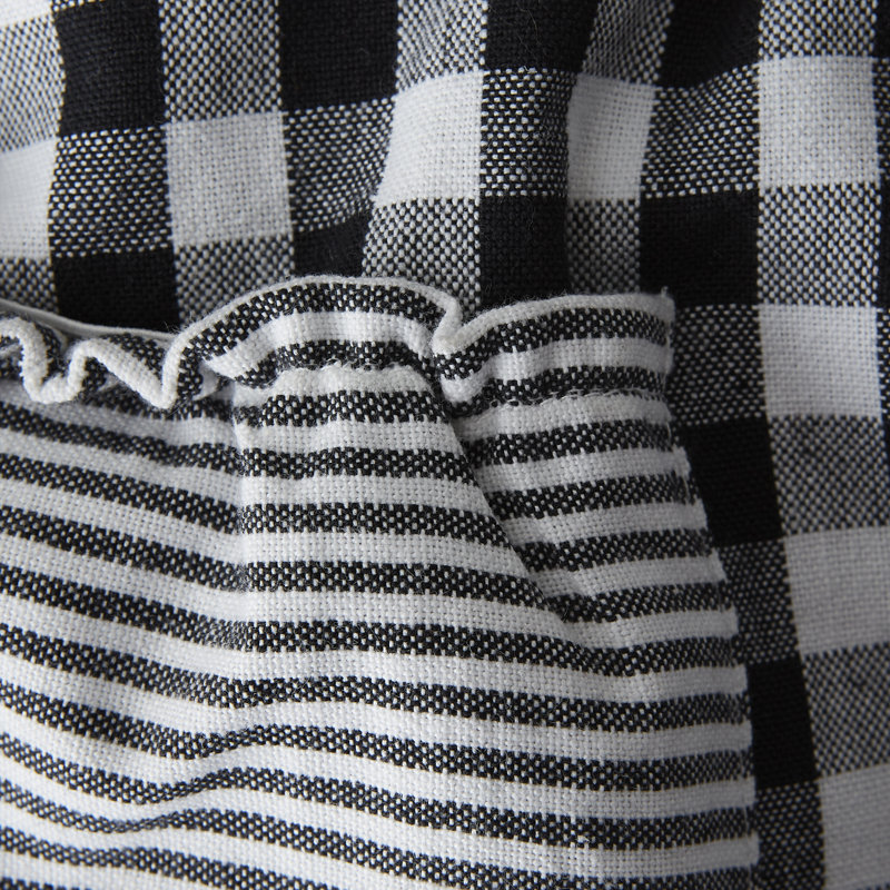 Fairley Plaid Bib Apron, Black/White