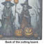 Witches Spooky Halloween Glass Cutting Board Large