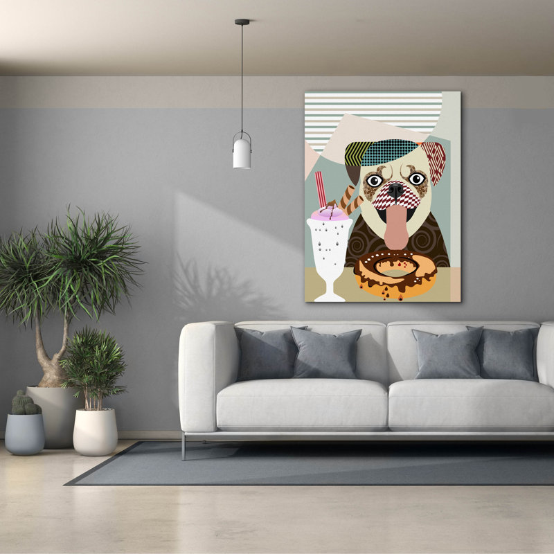 «Pug» par Lanre Adefioyue, H 54 po x l 40 po x P 1,5 po