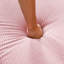 Lit de 65,17 pouces de couleur rose avec tissu à rayures, accoudoirs réglables et pour la détente, lit escamotable temporaire pour la nuit, lit multifonctionnel à 2 places, visionnage de films, placement de main courante-694728549