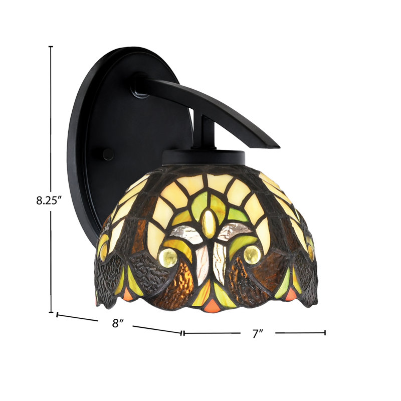 Applique murale encastrée en finition graphite avec verre tourbillon onyx 4 po Kurve