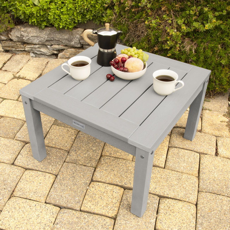 Table d'appoint en plastique Arbnora, Gris havre