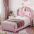 Upholstered Twin Bed Frame With Led Lights-1850051389