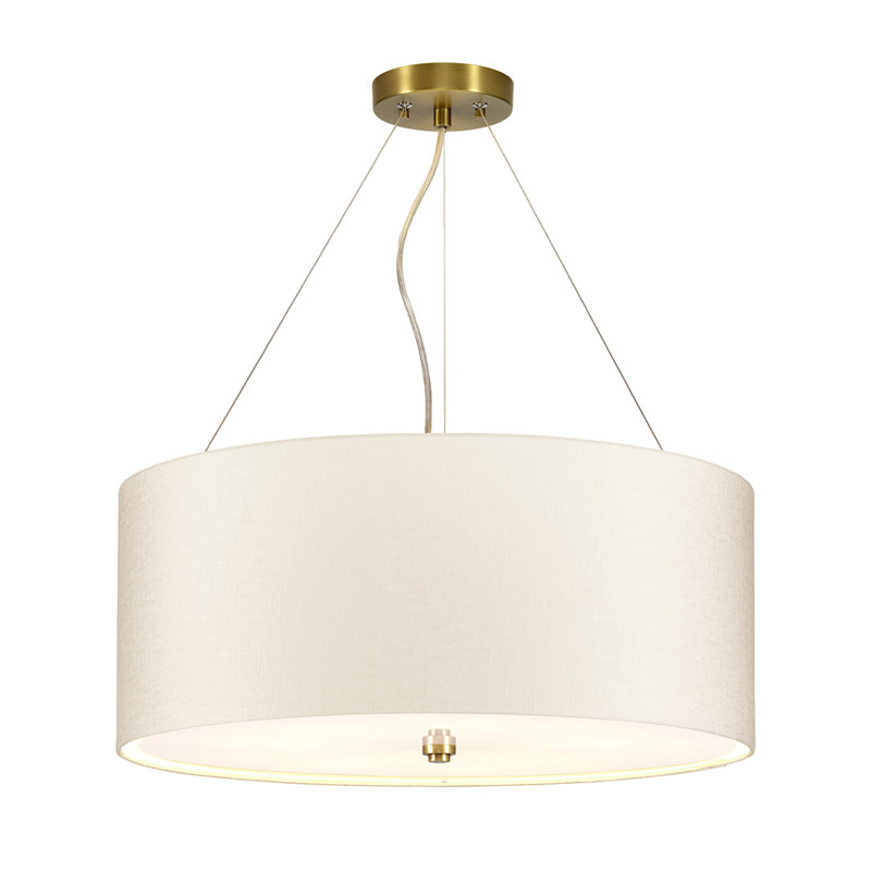 Ausilia 1 - Light Drum Pendant, 60cm H x 49cm W x 49cm D, Aged Brass